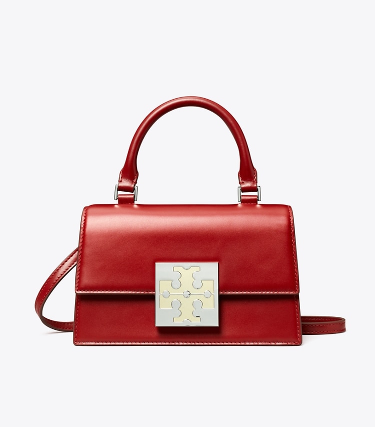 TORY BURCH BON BON COLORBLOCK MINI BAG - Brick