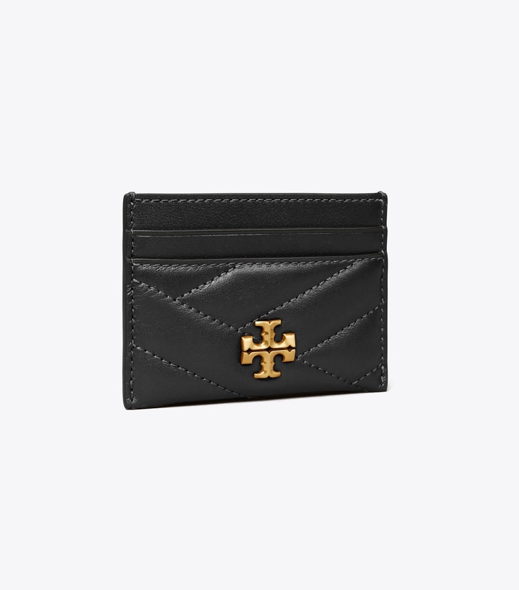 TORY BURCH KIRA CHEVRON CARD CASE - Black