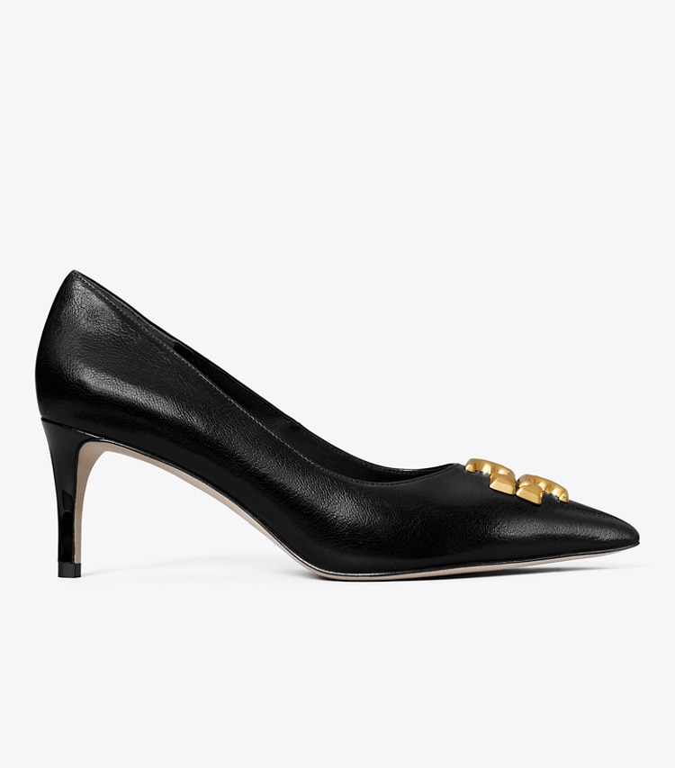 TORY BURCH ELEANOR PUMP - Perfect Black / Gold - Click Image to Close