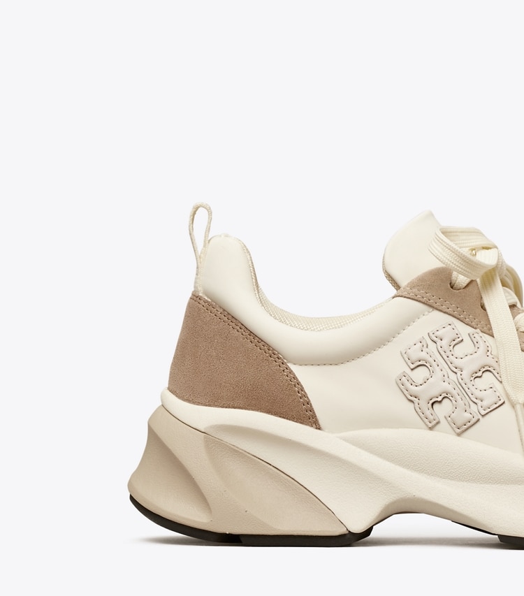 TORY BURCH GOOD LUCK TRAINER - White / New Ivory / Cerbiatto