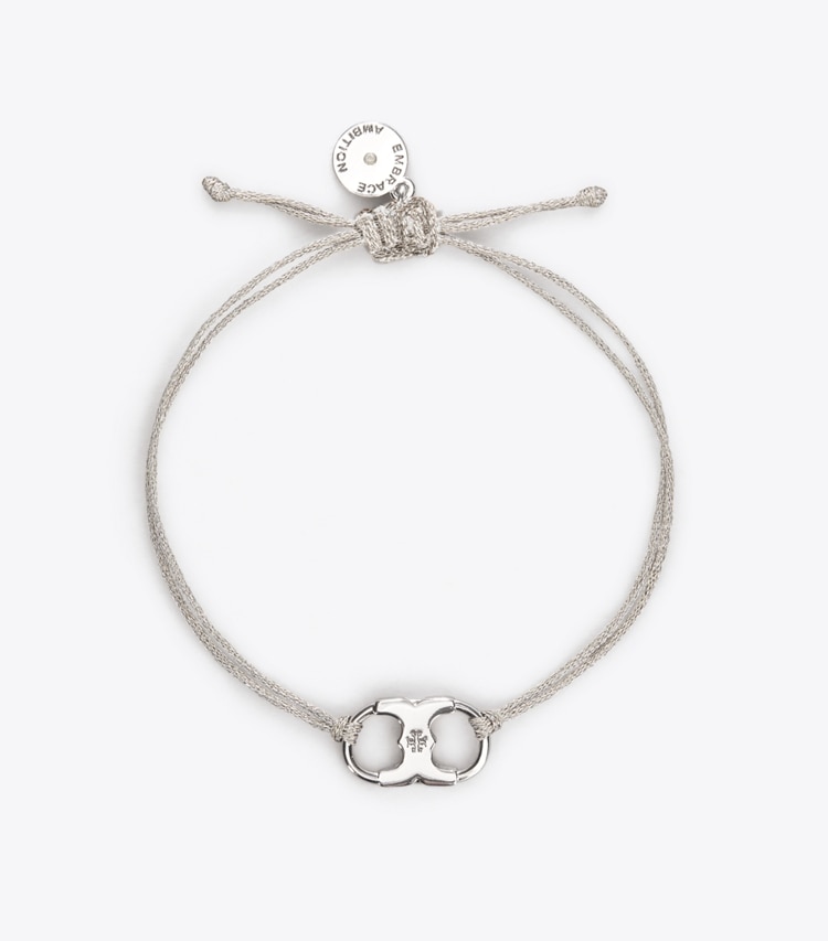 TORY BURCH EMBRACE AMBITION BRACELET - Silver/Tory Silver