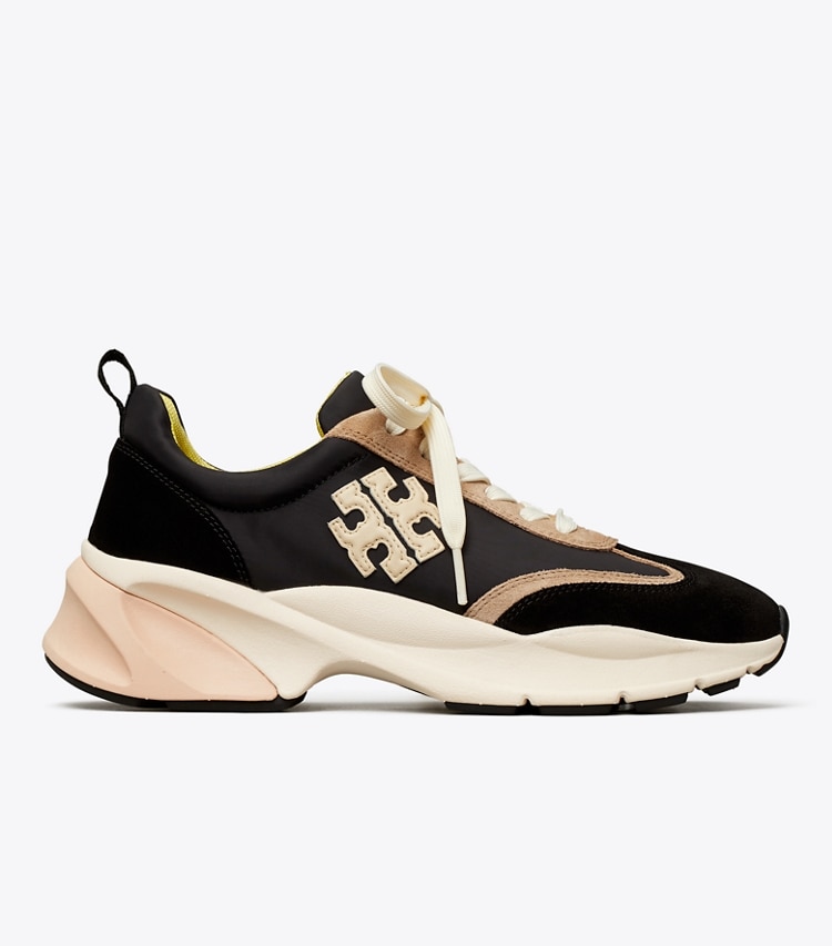 TORY BURCH GOOD LUCK TRAINER - Black / Cream - Click Image to Close