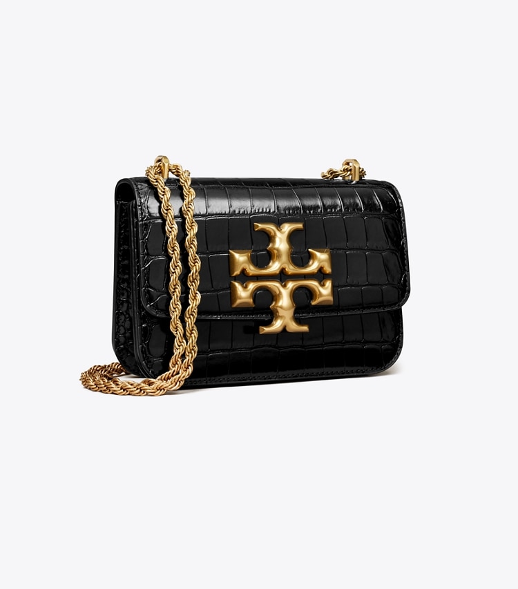 TORY BURCH ELEANOR SMALL BAG - Black / Rolled Gold