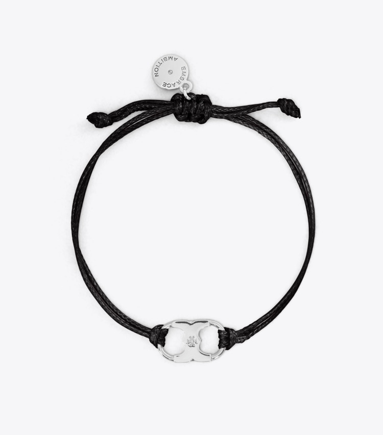 TORY BURCH EMBRACE AMBITION BRACELET - Tory Silver / Black