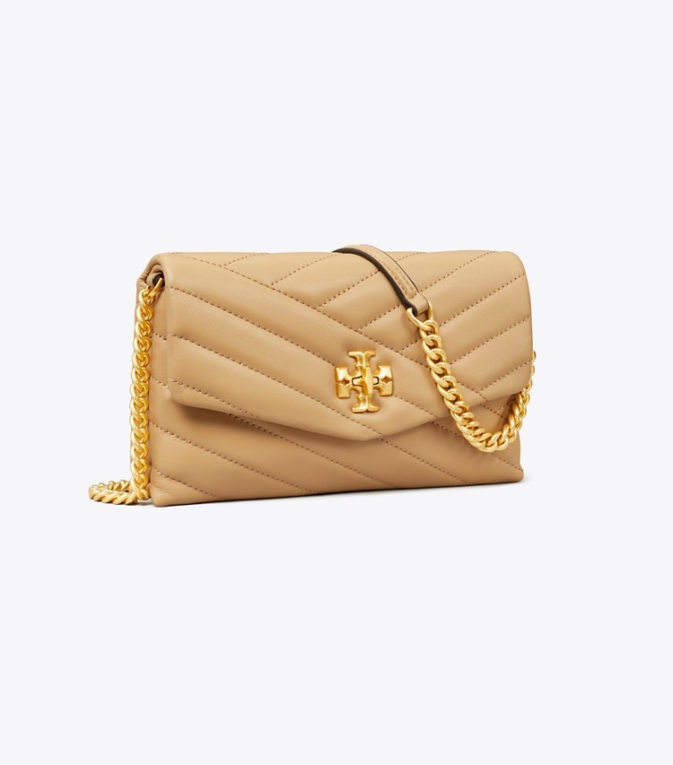 TORY BURCH KIRA CHEVRON CHAIN WALLET - Desert Dune