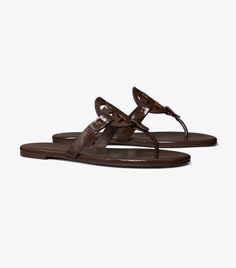 TORY BURCH MILLER SOFT PATENT SANDAL - Coconut