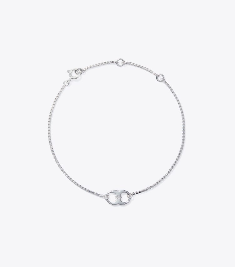 TORY BURCH EMBRACE AMBITION CHAIN BRACELET - Silver