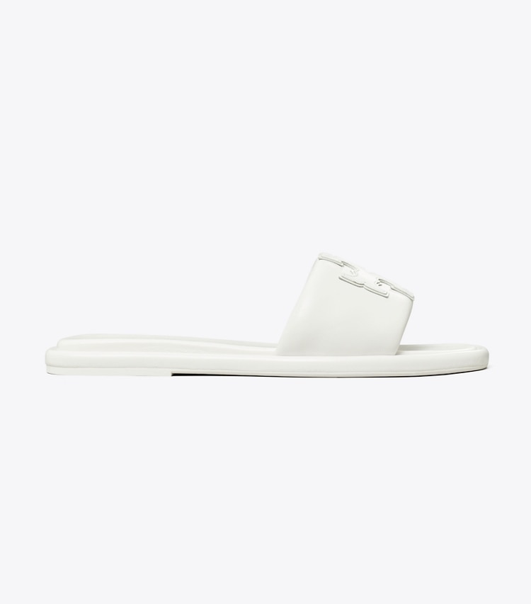 TORY BURCH DOUBLE T SPORT SLIDE - Optic White