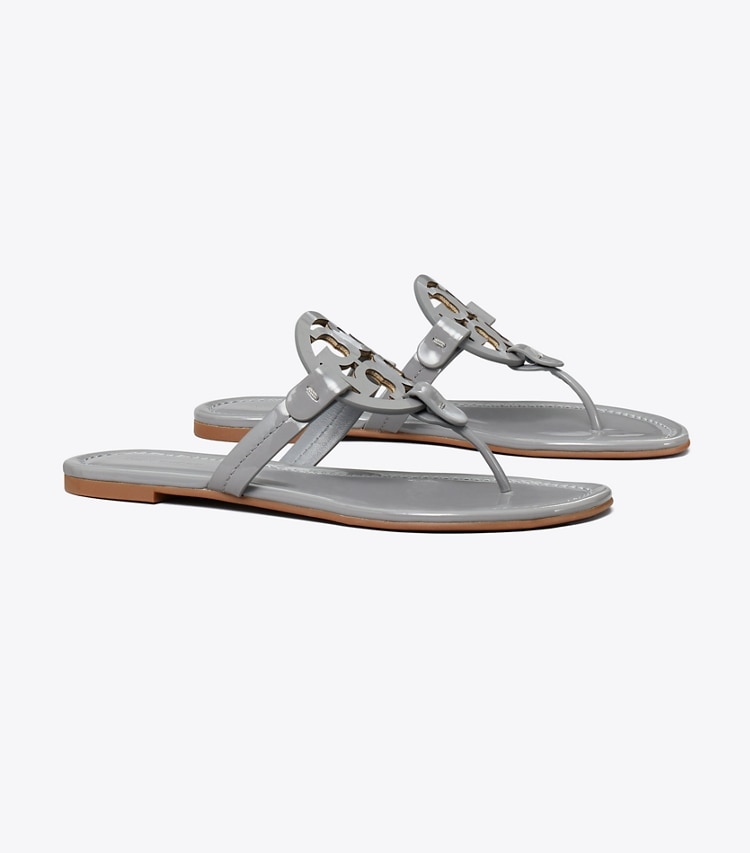 TORY BURCH MILLER PATENT SANDAL - Malta Gray