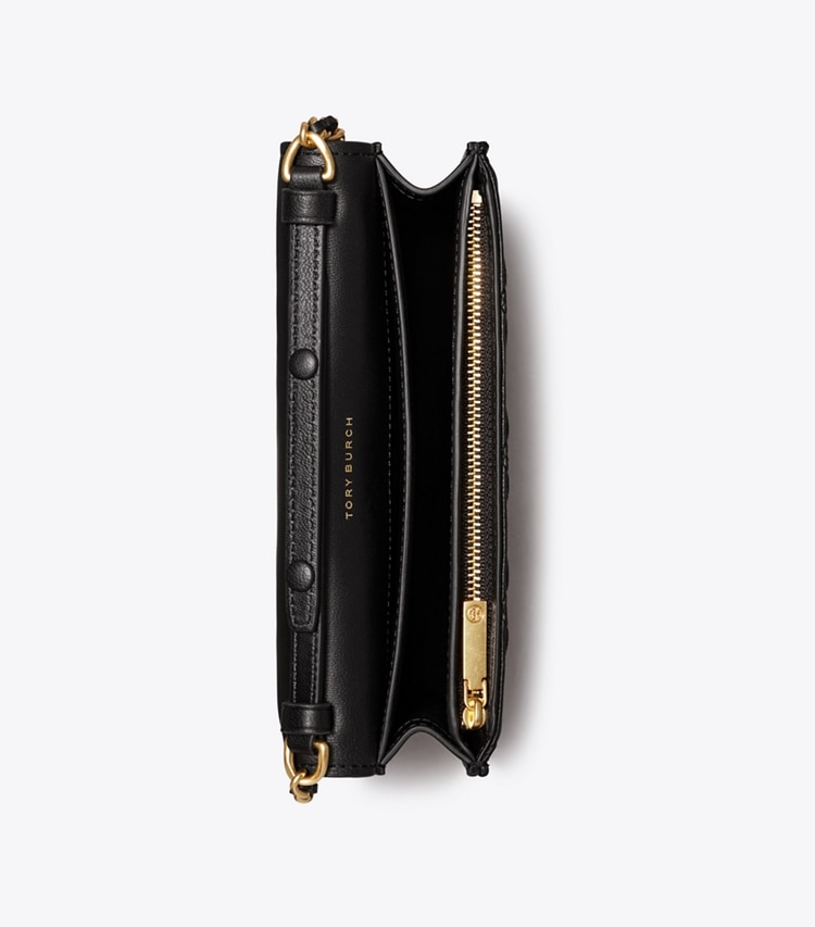 TORY BURCH FLEMING SOFT CHAIN WALLET - Black