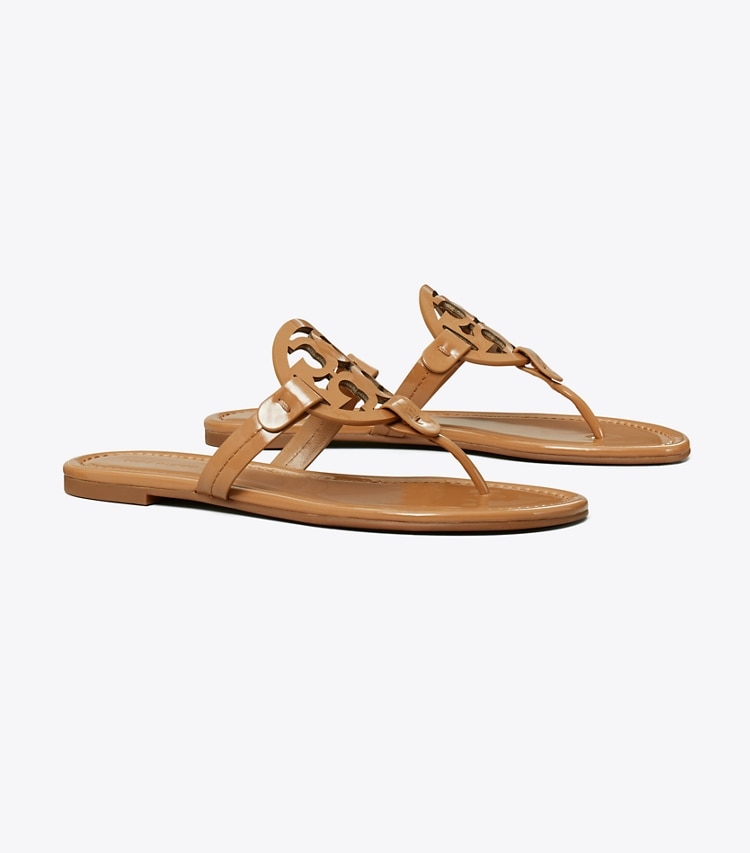 TORY BURCH MILLER PATENT SANDAL - Tan