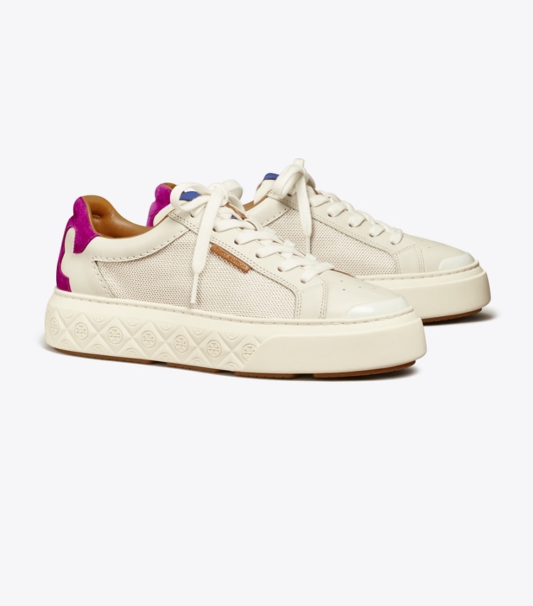 TORY BURCH LADYBUG SNEAKER - Off White / Prickly Pear