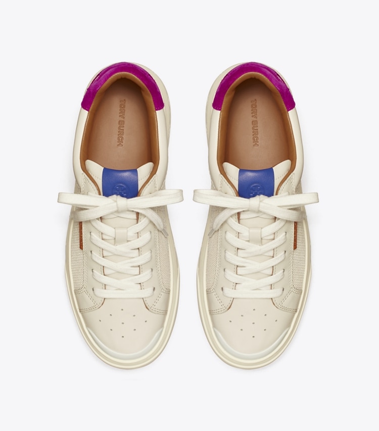 TORY BURCH LADYBUG SNEAKER - Off White / Prickly Pear