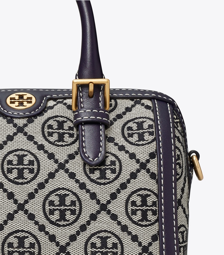 TORY BURCH MINI T MONOGRAM BARREL BAG - Tory Navy