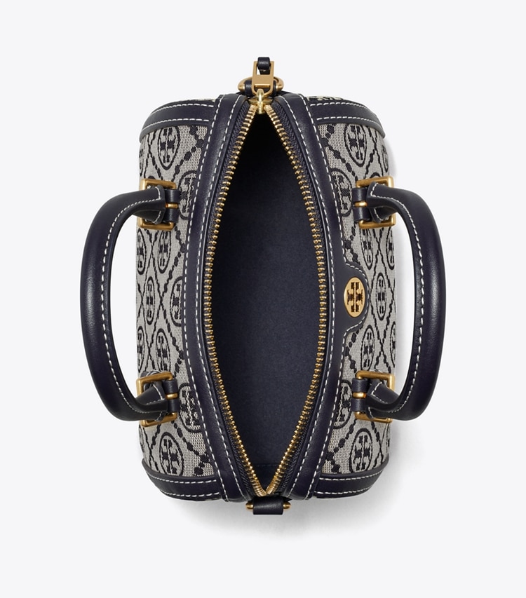 TORY BURCH MINI T MONOGRAM BARREL BAG - Tory Navy