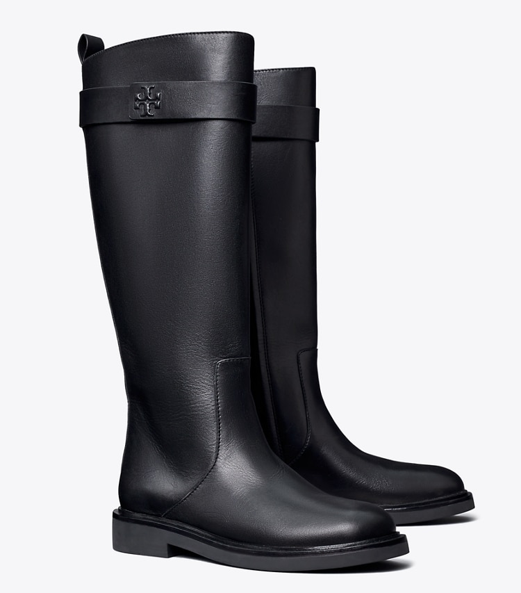 TORY BURCH DOUBLE T UTILITY BOOT - Perfect Black