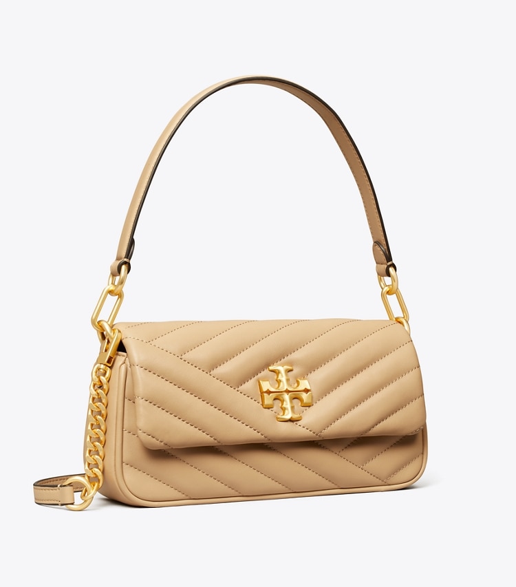 TORY BURCH SMALL KIRA CHEVRON FLAP SHOULDER BAG - Desert Dune