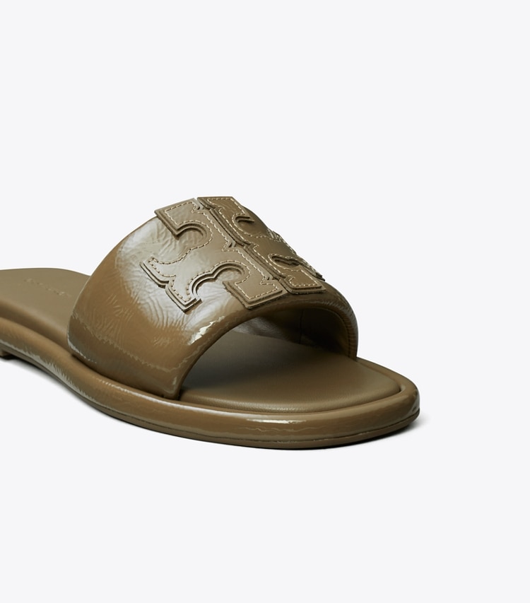 TORY BURCH DOUBLE T SPORT SLIDE - Toasted Sesame