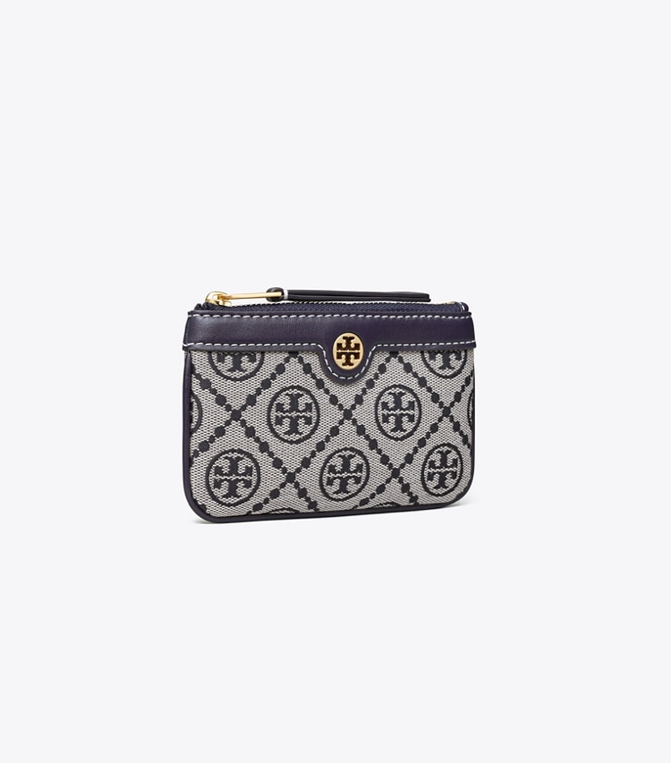 TORY BURCH T MONOGRAM CARD CASE KEY RING - Tory Navy