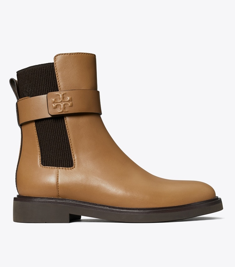 TORY BURCH DOUBLE T CHELSEA BOOT - Almond Flour / Coco - Click Image to Close