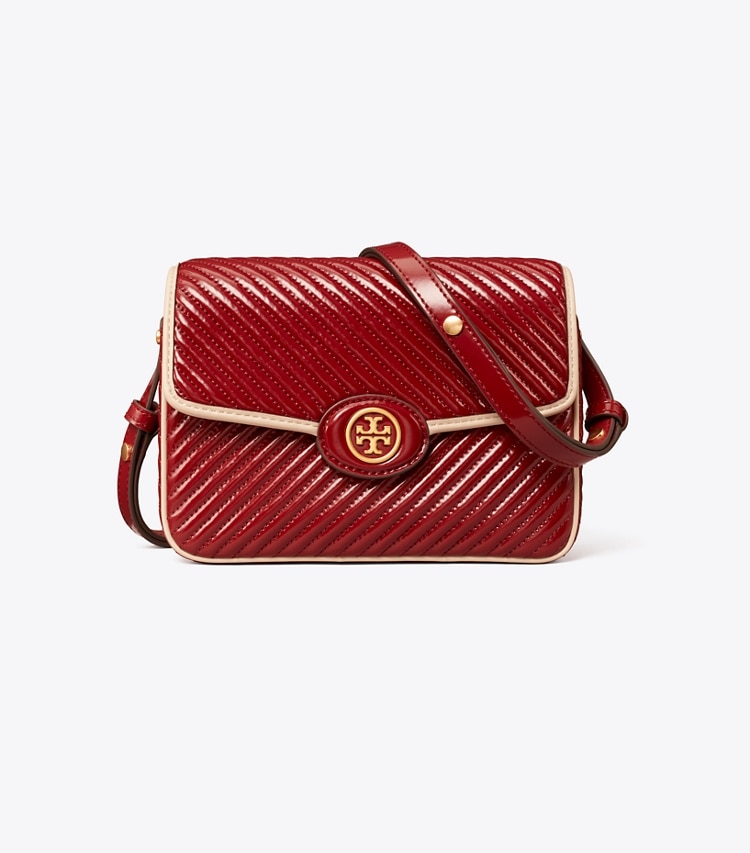 TORY BURCH ROBINSON PATENT QUILTED SHOULDER BAG - Bricklane - Click Image to Close