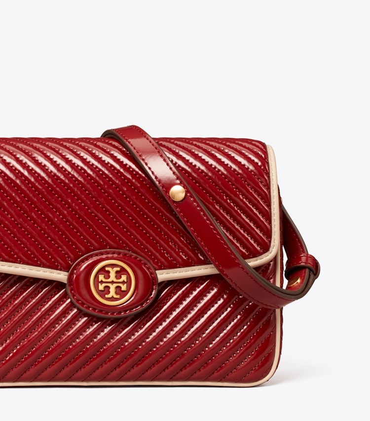 TORY BURCH ROBINSON PATENT QUILTED SHOULDER BAG - Bricklane - Click Image to Close