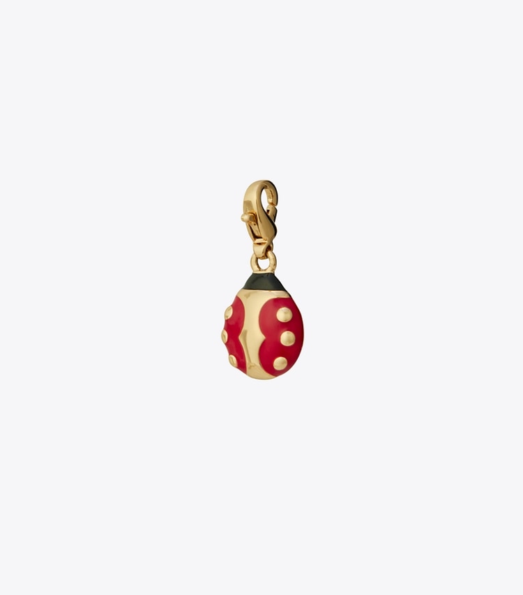 TORY BURCH LADYBUG CHARM - Tory Gold / Red