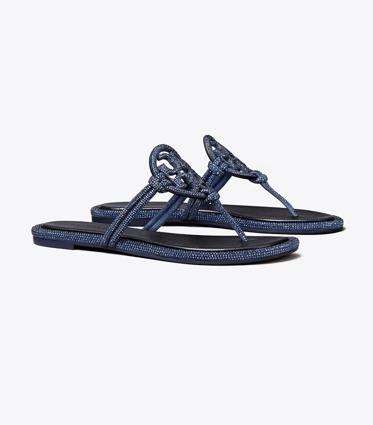 TORY BURCH MILLER PAVe KNOTTED SANDAL - Perfect Navy