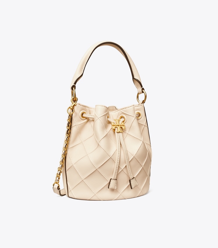 TORY BURCH SMALL FLEMING SOFT BUCKET BAG - New Cream