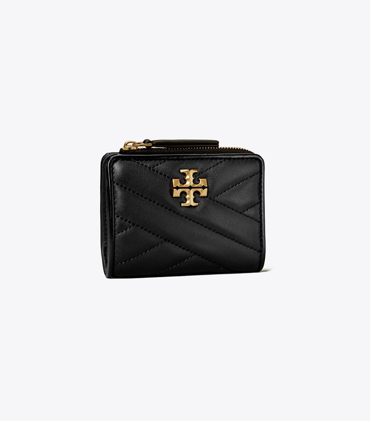 TORY BURCH KIRA CHEVRON BI-FOLD WALLET - Black