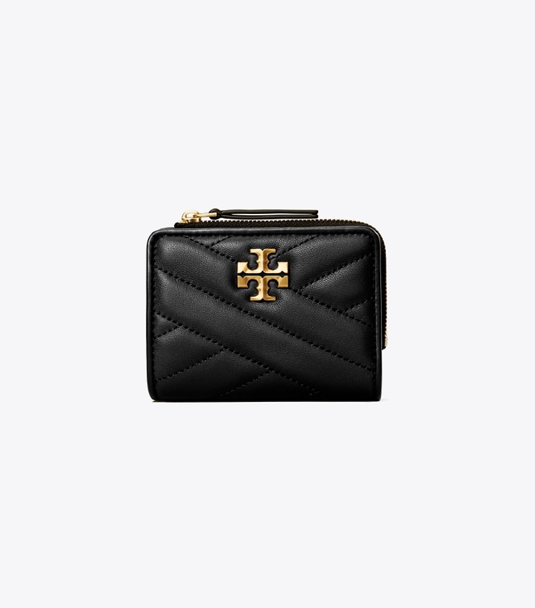 TORY BURCH KIRA CHEVRON BI-FOLD WALLET - Black - Click Image to Close