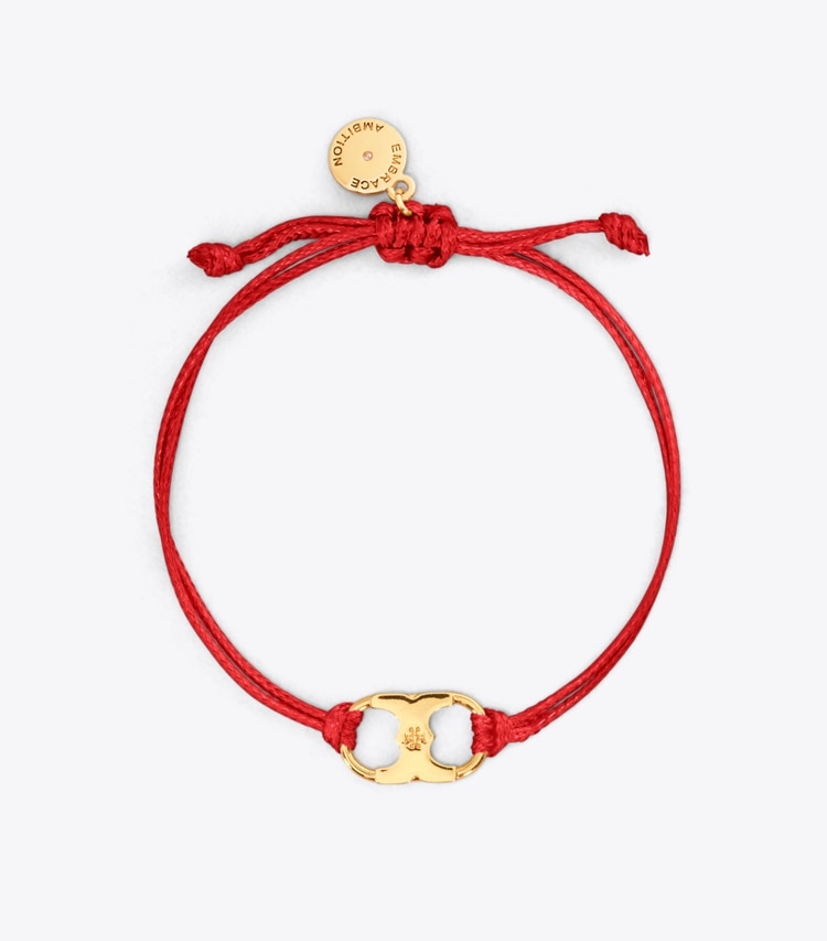 TORY BURCH EMBRACE AMBITION BRACELET - Red/Tory Gold