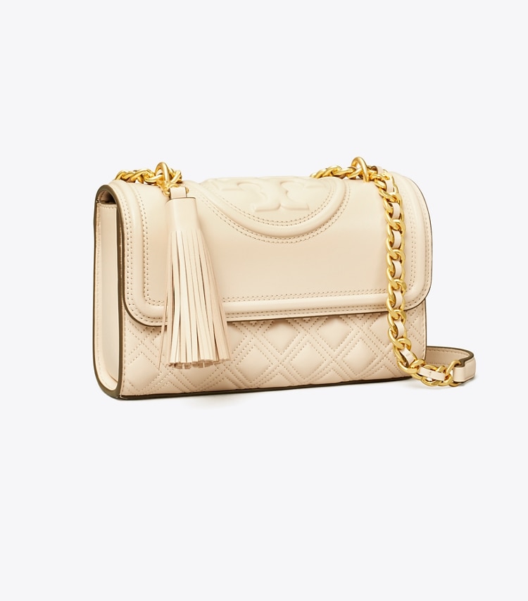 TORY BURCH SMALL FLEMING CONVERTIBLE SHOULDER BAG - New Cream