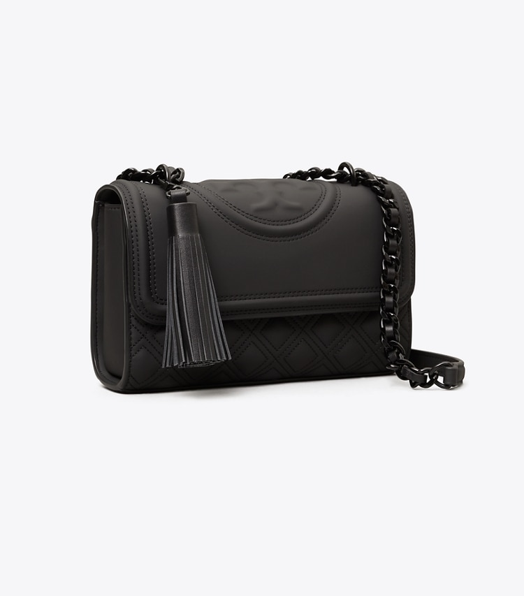 TORY BURCH SMALL FLEMING MATTE CONVERTIBLE SHOULDER BAG - Black