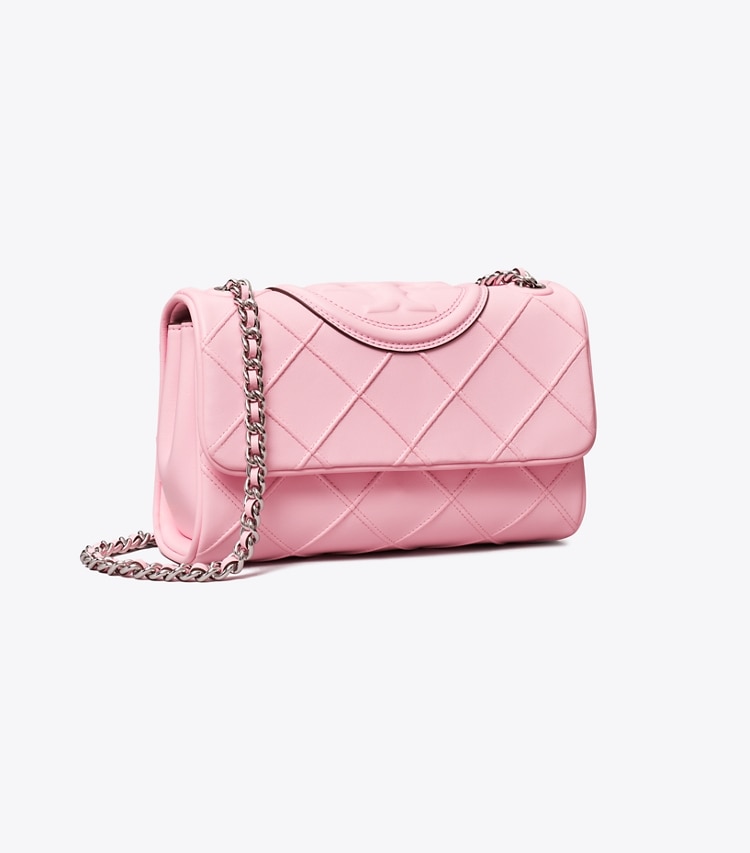 TORY BURCH SMALL FLEMING SOFT CONVERTIBLE SHOULDER BAG - Plie Pink