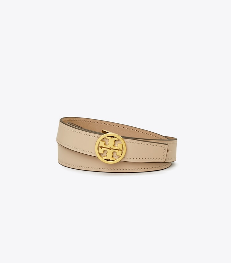 TORY BURCH 1"MILLER BELT - New Cream / Gold