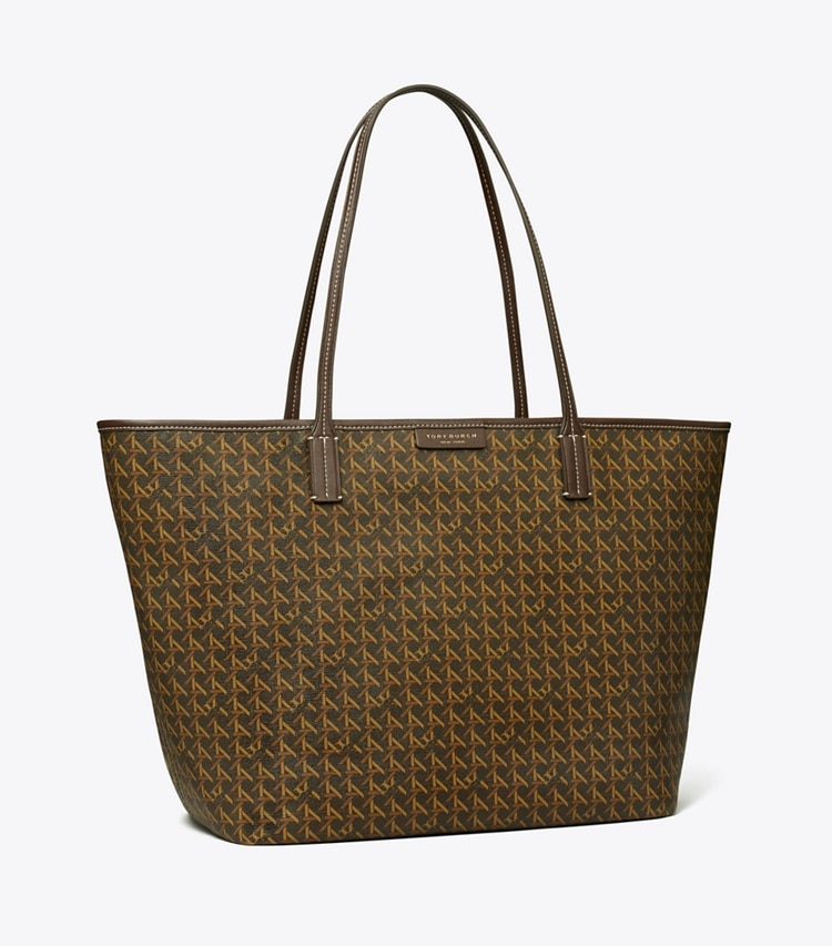 TORY BURCH EVER-READY ZIP TOTE - Chocolate