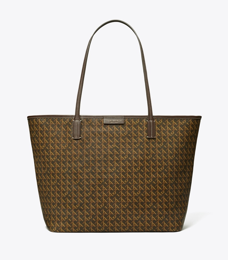 TORY BURCH EVER-READY ZIP TOTE - Chocolate