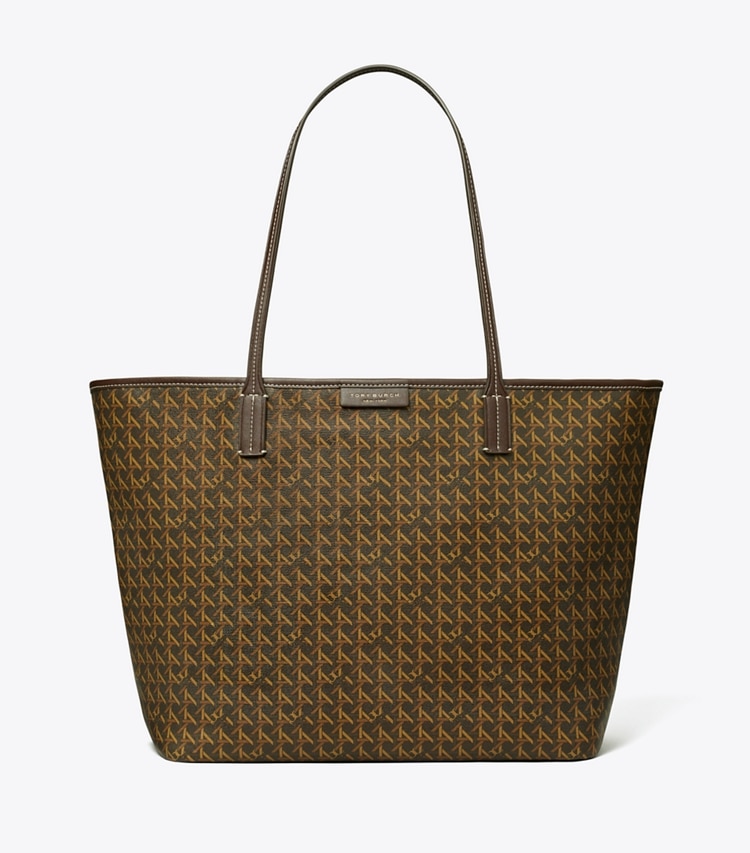 TORY BURCH EVER-READY ZIP TOTE - Chocolate