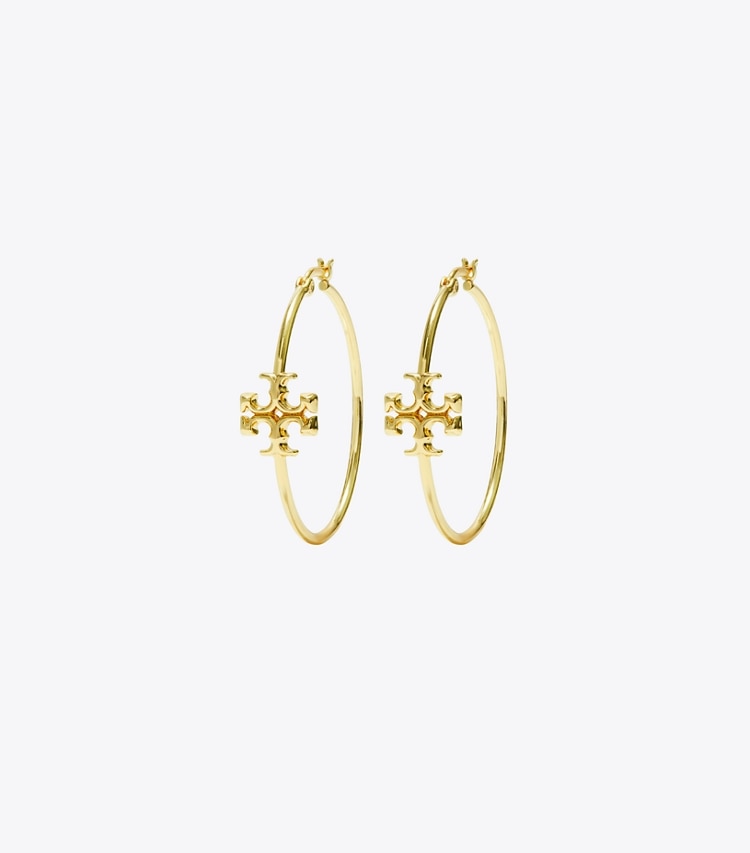 TORY BURCH ELEANOR HOOP EARRING - Tory Gold