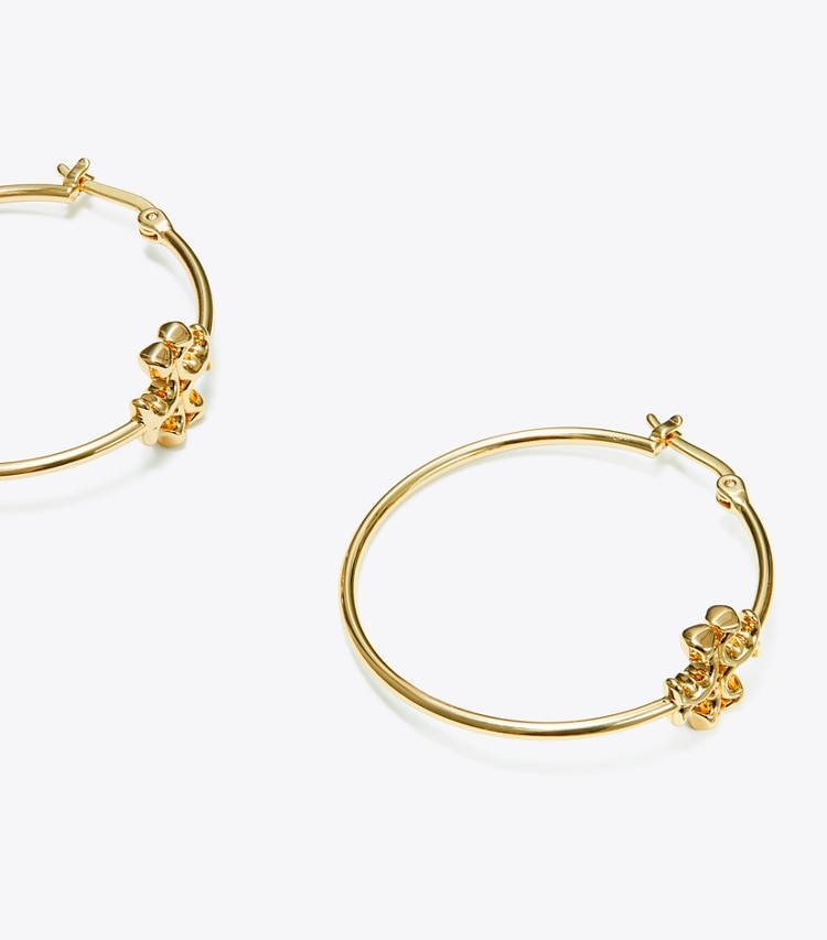 TORY BURCH ELEANOR HOOP EARRING - Tory Gold