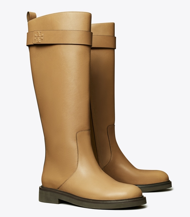 TORY BURCH DOUBLE T UTILITY BOOT - Almond Flour