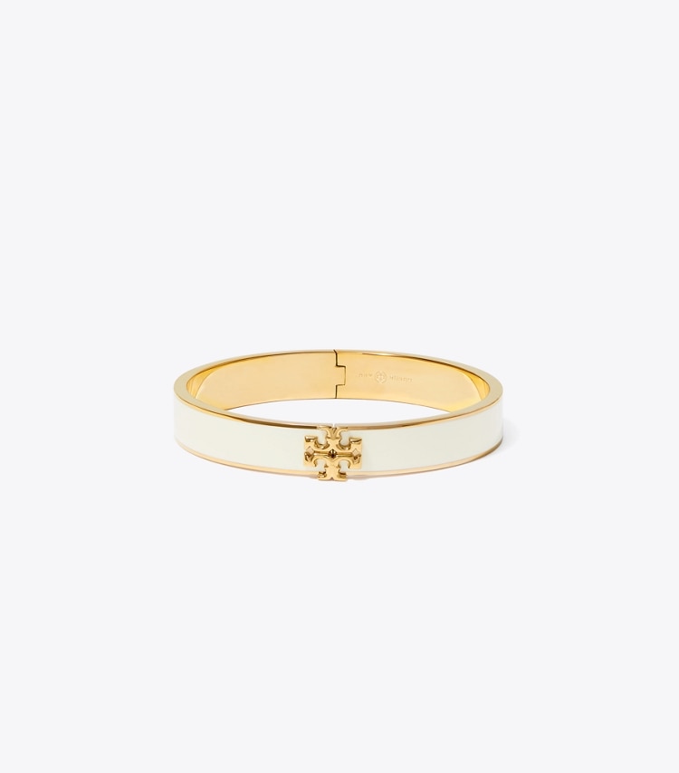 TORY BURCH KIRA ENAMEL 10MM BRACELET - Tory Gold / New Ivory