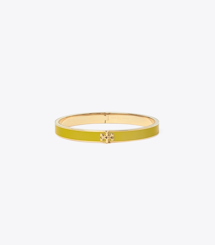 TORY BURCH KIRA ENAMEL 7MM BRACELET - Tory Gold / Goldfinch