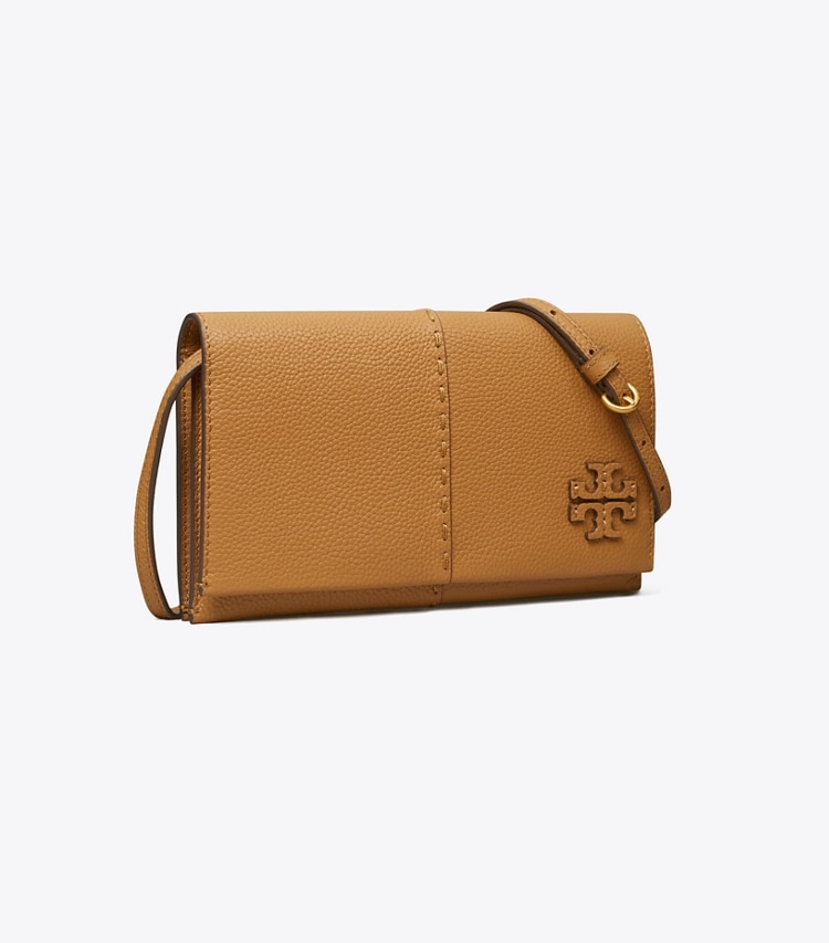 TORY BURCH MCGRAW WALLET CROSSBODY - Tiramisu