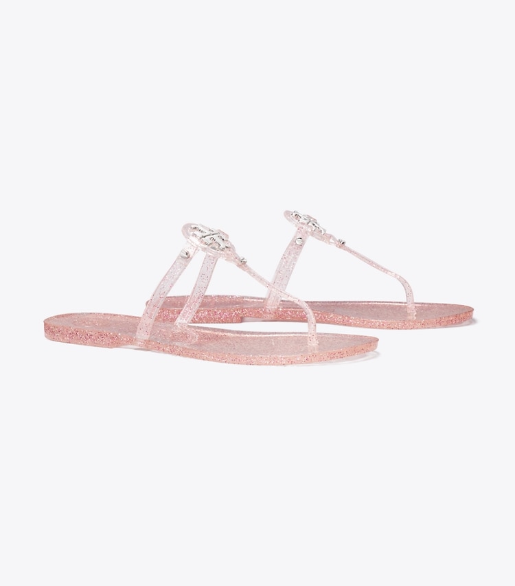 TORY BURCH MINI MILLER JELLY SANDAL - Pink Love / Silver