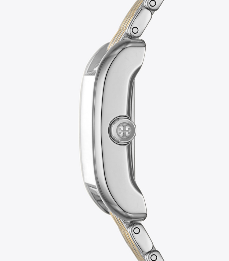 TORY BURCH ELEANOR WATCH, TWO-TONE GOLD/STAINLESS STEEL - Ivory / Two-Tone