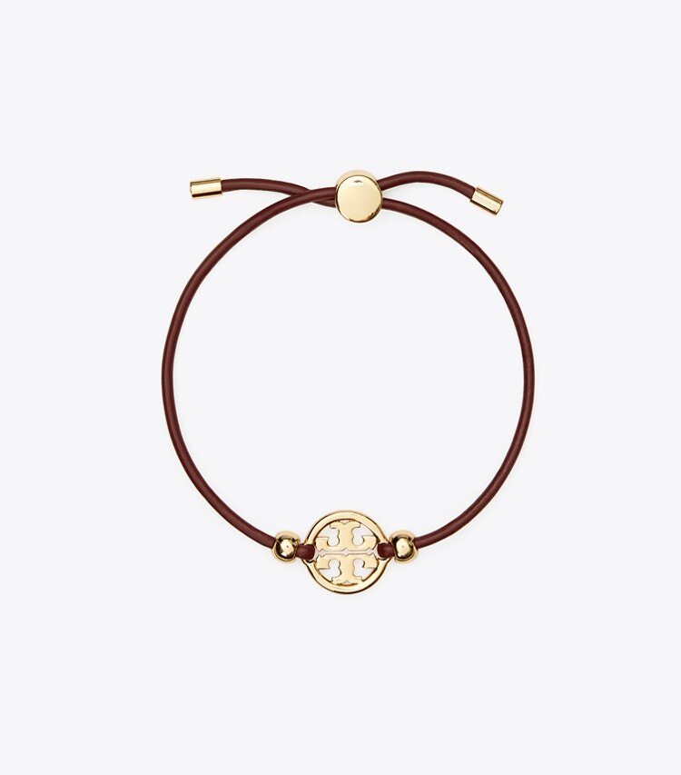 TORY BURCH MILLER SLIDER BRACELET - Tory Gold / Sun-Dried Tomato