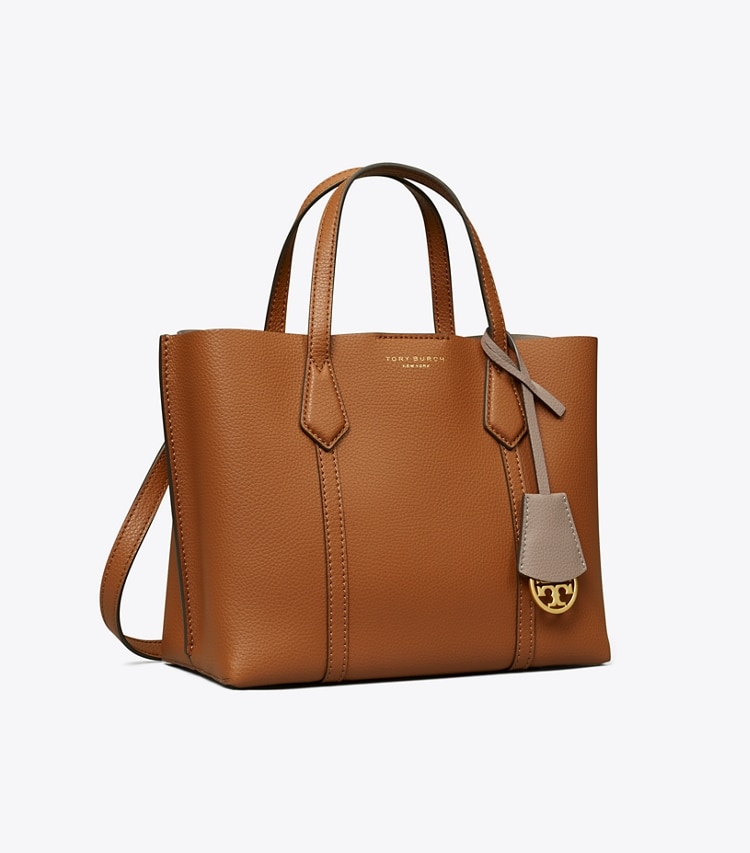 TORY BURCH SMALL PERRY TRIPLE-COMPARTMENT TOTE BAG - Light Umber