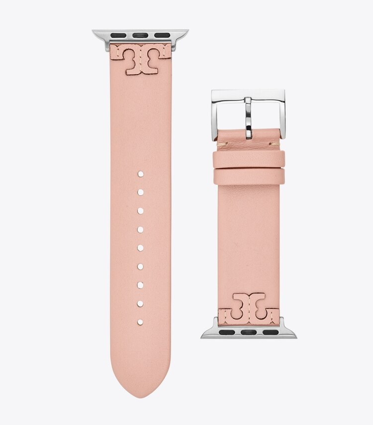 TORY BURCH MCGRAW BAND FOR APPLE WATCH, LEATHER - Blush